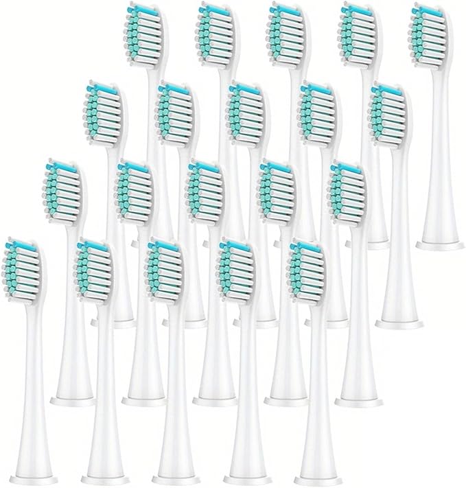 16/20pcs Electric Toothbrush HeadCompatible for PhilipsElectric Replaceable Brush(White 20pcs)