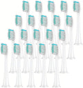 Compatible Sonic Replacement Toothbrush Heads DiamondClean HealthyWhite FlexCare EasyClean Essence(White 20pcs)