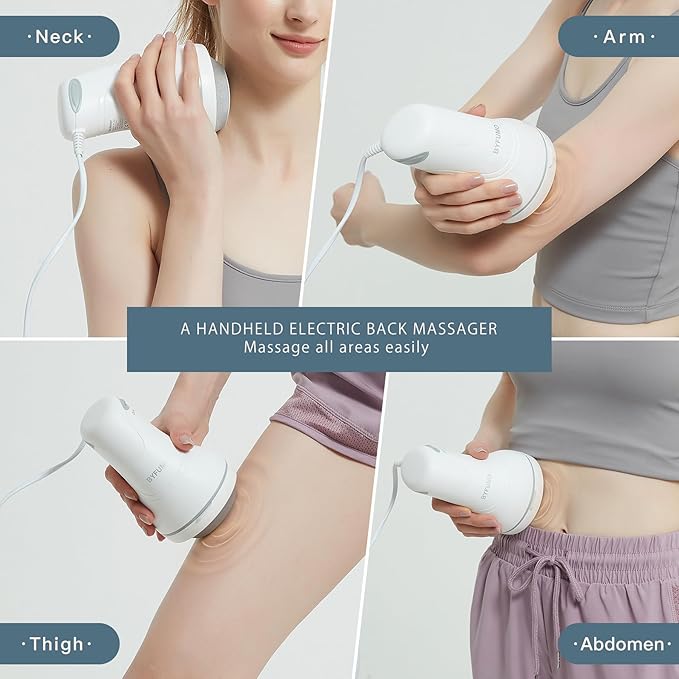 Cellulite Massager Body Sculpting Machine Lymphatic Drainage Massager Handheld Electric Back Massager - White