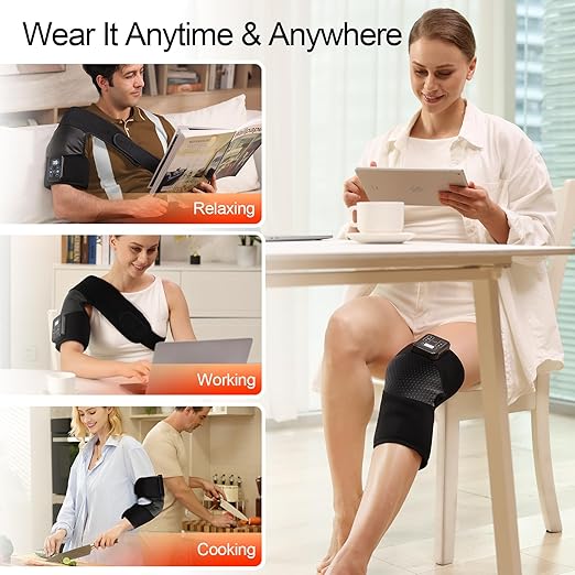 Knee Massager with Heat and Vibration Massage Knee Brace Pain Relief for Joints Elbow Shoulder Ligament