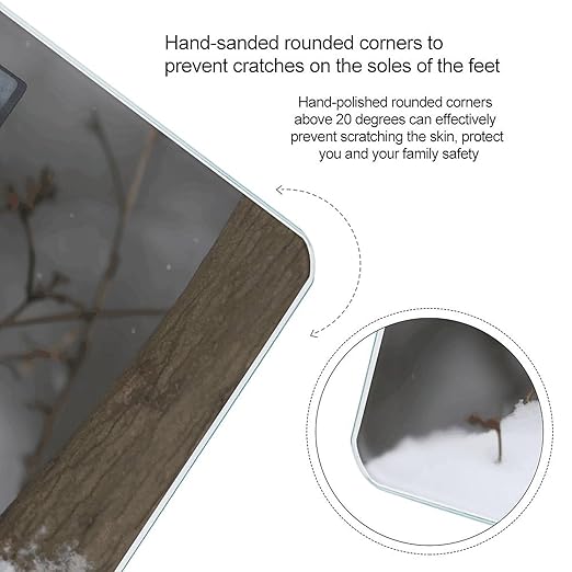 Opossum in SnowScale for Body Weight with LCD High Precision Weighing Scales Fashion Sturdy Tempered Glass Weight Scales Easy-to-Read Digital Bathroom Scale for Daily 400lb
