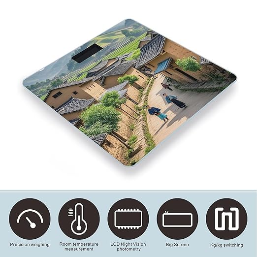 Ancient Town Scale for Body Weight Smart Scales Digital Bathroom Scale High Precision Weighing Scales with Large Display Weighing Machine for People
