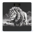 Lion Black and White Illustration Bathroom Scale for Body Weight LCD Display Digital Bathroom Scale Tempered Glass Bathroom Weight Scales Fashion Smart Scales for Home Bedroom 400 Lb