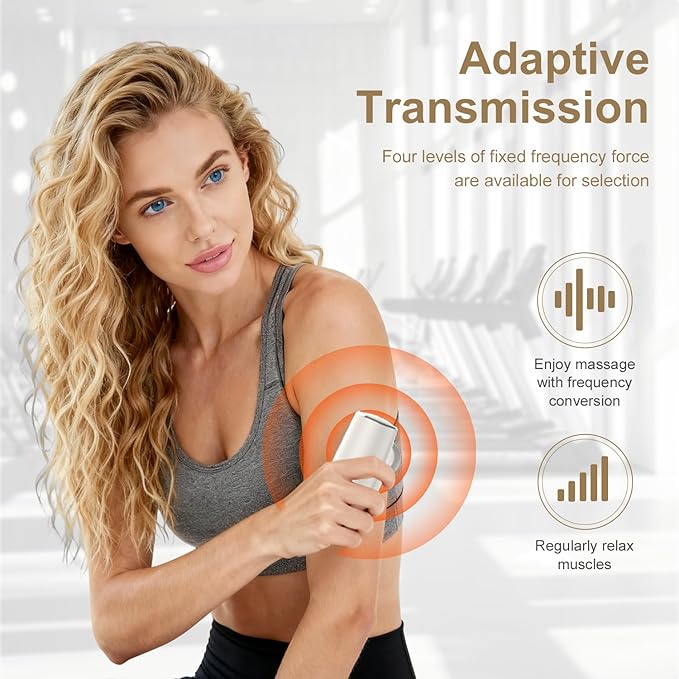 Portable Mini Massage Gun Percussion Deep Tissues Muscle Massager Compact Sports Travel Massage Gun Portable Handheld Massager for Home Gym Office Outdoors