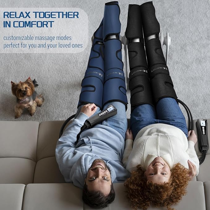 Gifts for Dad Mom Men Women Christmas Mothers Day Fathers Day Air Compression Massager with Heat for Foot Leg Calf Thigh Knee Helpful for Vericose Veins Muscle Fatigue Cramps Swelling Edema