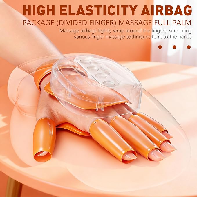 Hand Massager with Heat and Compression for Arthritis and Carpal Tunnel Relief 3 Modes &amp 5 Intensity 42°C Heat Finger Separation Design Rechargeable &amp Portable Handheld Massager at Home Of