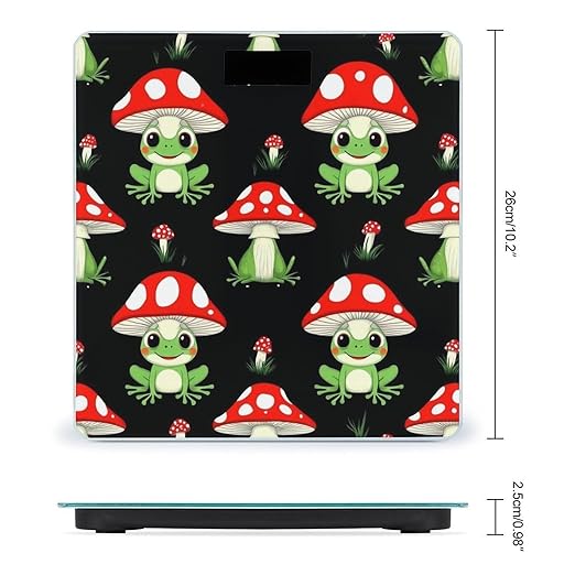 Women's Fashion Automatic Switch Digital Bathroom Weighing Scale Smart Scale Cute Frogs Cartoon Mushroom Hats