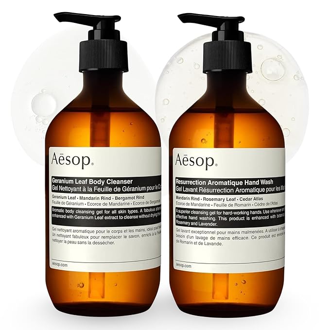 Aesop Resurrection Aromatique Hand Soap Geranium Leaf Body Wash| Paraben Cruelty-free &amp Vegan | 16.9 oz