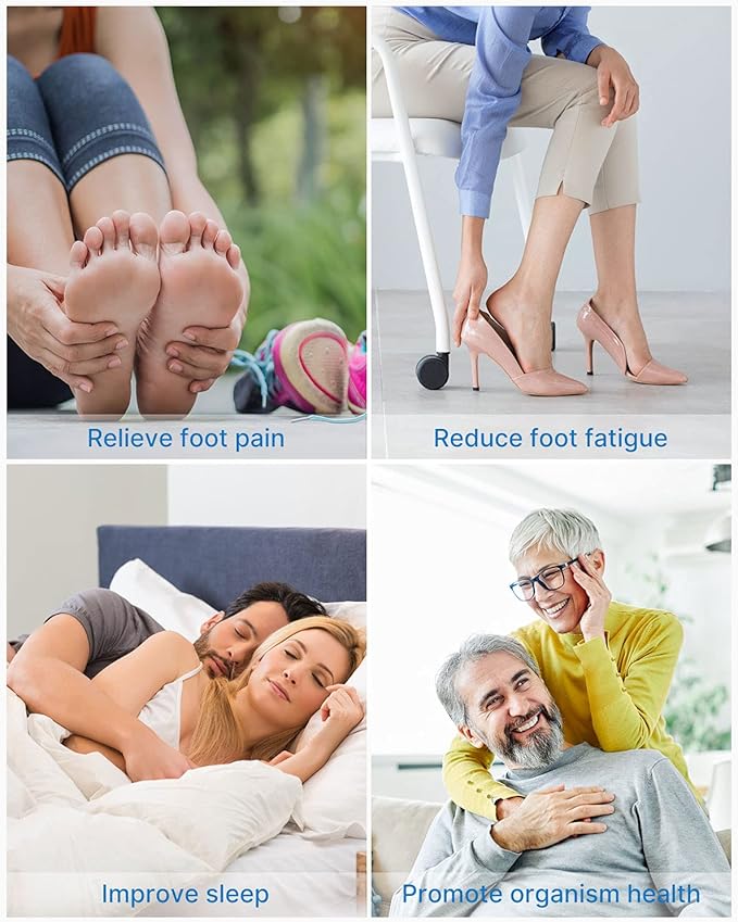 RENPHO Foot Massager Machine with Heat [2026 Upgraded] Shiatsu Foot Massager for Neuropathy Plantar Fasciitis Massager for Men Women Up to Size 14 FSA Eligible HSA Store Eligible Massager White