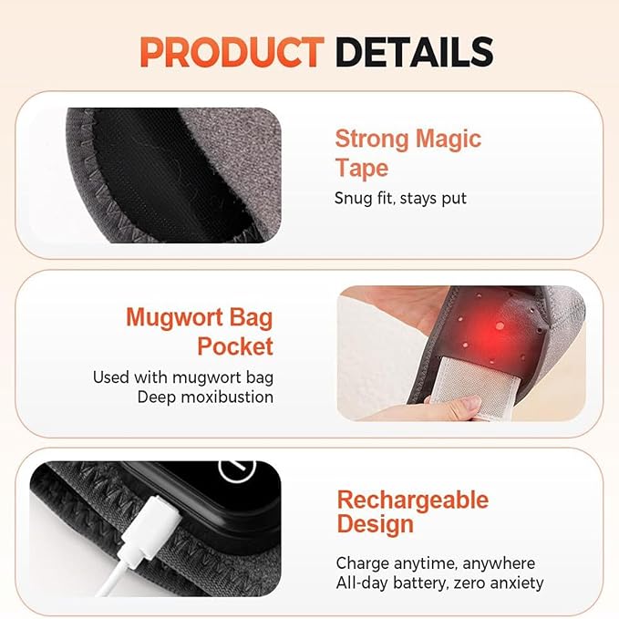 2PC Foot Advanced Renew Triple Method Massager 3-in-1 Heated Foot &amp Ankle Wrap Triple Technology Foot Massager Ankle 3-Speed &amp 5-Temperature Portable Foots Renew Massager for Home Travel U