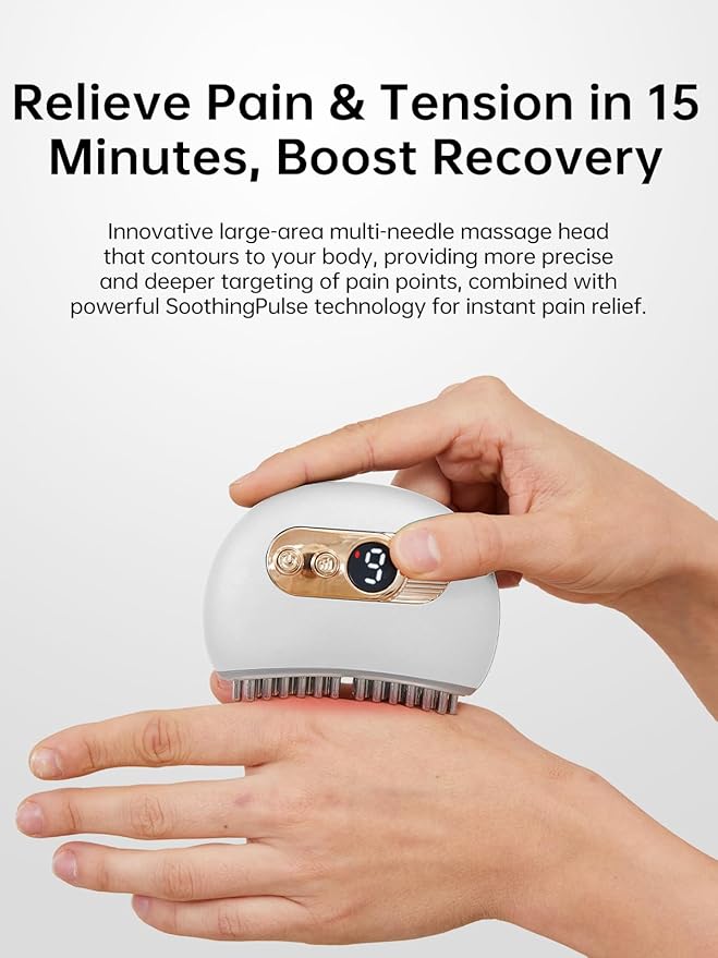 Hand Massager with Heat and Vibration – Electric Wrist and Elbow Massager for Carpal Tunnel Arthritis Tendonitis Thumb &amp Joint Pain Relief (White)