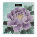 Green Peaks and Purple Flowers Smart Scale for Body Weight Digital Bathroom Scale Toughened Glass Weight Scale with Large LCD Backlight Display High Precision Scales Weighing Machine