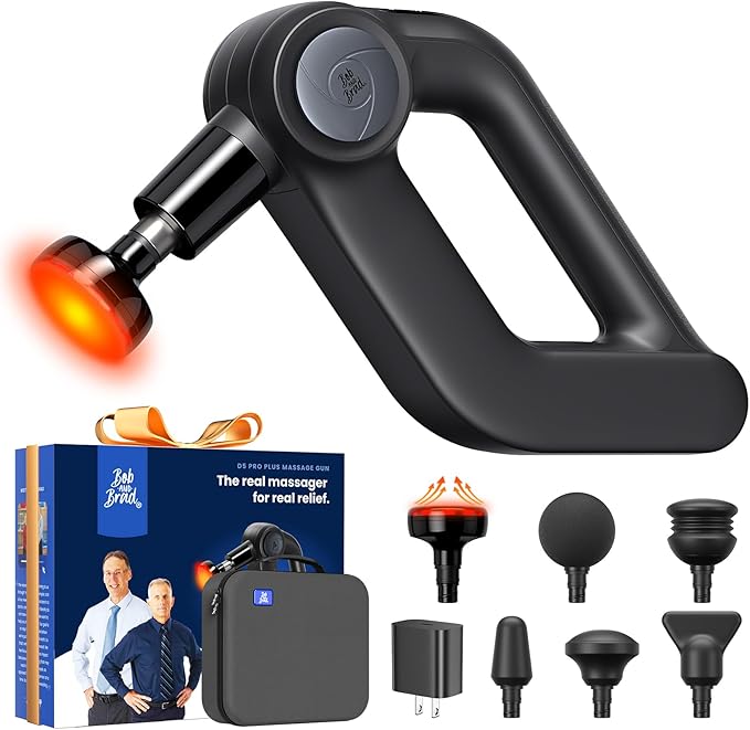 BOB AND BRAD D5 Pro Plus Massage Gun with Heat FSA-HSA Eligible 13mm Amplitude Deep Tissue Percussion Massage Gun with Max Power for Muscle Therapy Professional Muscle Massager