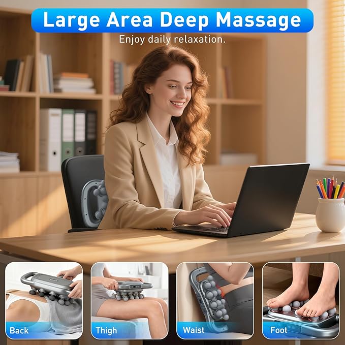 Upgrade 28 Head Massage Gun Set Handheld Back Massager Gun Deep Tissue9 Speeds Electric Percussion Muscle Body Massager for Athletes Neck Shoulder Pain ReliefGifts for Men Women