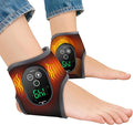 Ankle Massager Cordless Ankle Heating Pad with Massage Foot Massager with Heat 3000mAh Rechargeable 4 -Level Heats Foot Heating Pad for Sports/Work/Travel (Black)