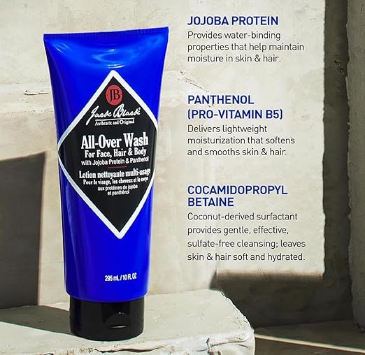 Jack Black Body &amp Hair Cleanser – Mens Body Wash Mens Shampoo Skin Care Hair Care Body Wash Men Sulfate–Free