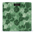 Green Tropical Leaves Scale for Body Weight Highly Accurate Digital Bathroom Scale Sturdy Tempered Glass Weighing Scales with LCD Display Fashion Body Fat Smart Scales 400lb