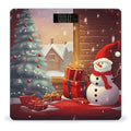 Merry Christmas Day Scale for Body Weight High Precision Digital Weight Scales with LCD Display Anti-Slip Sturdy Slim Tempered Glass Bathroom Scale for Home Use