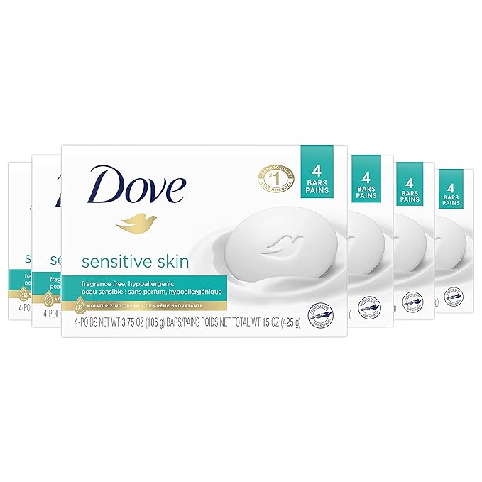 Dove Beauty Bar More Moisturizing Than Bar Soap for Softer Skin Fragrance Free &amp Body Wash with Pump Sensitive Skin Hypoallergenic Paraben-Free Sulfate-Free Cruelty-Free