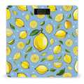 Lemon Hand Drawn Pattern Scale for Body Weight Digital Bathroom Scale Toughened Glass High Precision Scales for Body Weight with Large LCD Backlight Display Weight Scales