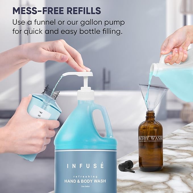 1-Shoppe All-in-Kit Hand/Body Wash | Infuse White Tea &amp Coconut Hotel | 1 Gallon | For Hospitality &amp Vacation Rentals to Refill Dispensers | (Single Gallon)