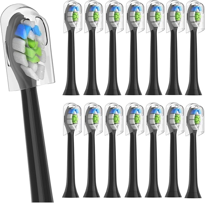 4/8/16pcs Replacement Toothbrush Heads Compatible for PhlipsElectric Tooth-Brush Head Compatible with Phllips(Blue)