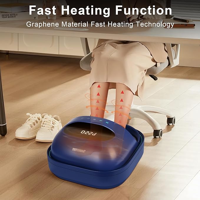 H&ampB Luxuries Shiatsu Foot Massager for Foot Pain Relief Electric Heated Foot Massager Deep Tissue Kneading Feet Forefoot Massage Machine Compression Ideal for Men Women Parents and The Elderl