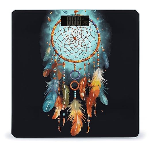 Feathers Dream Catcher Bathroom ScaleHighly Accurate Digital Weighing Machine for People Bright LED Display Weight Scale for The Aldult Home Use