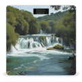 Waterfalls on Krka River Scale for Body Weight Anti-Slip Digital Bathroom Scale Sturdy Toughened Glass Weighing Scales High Precision Safe Rounded Corners Smart Scales