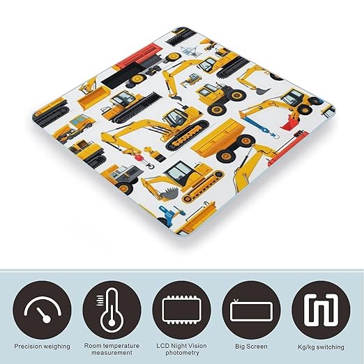 Men's Smart Scale for Body Weight Digital Bathroom Weighing Scale Automatic Switch Energy Saving Scale Construction Bulldozer Excavator