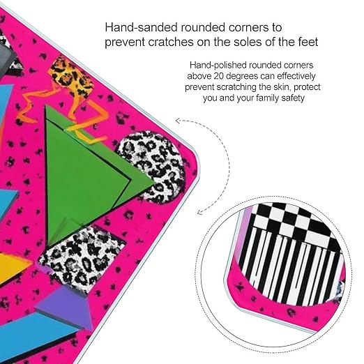 Women's Digital Bathroom Weighing Scale Automatic Switch Energy Saving Scale Smart Scale for Body Weight Geometric Checkered Zebra Tiger Leopard Print Hot Pink Vintage Retro 80s 90s