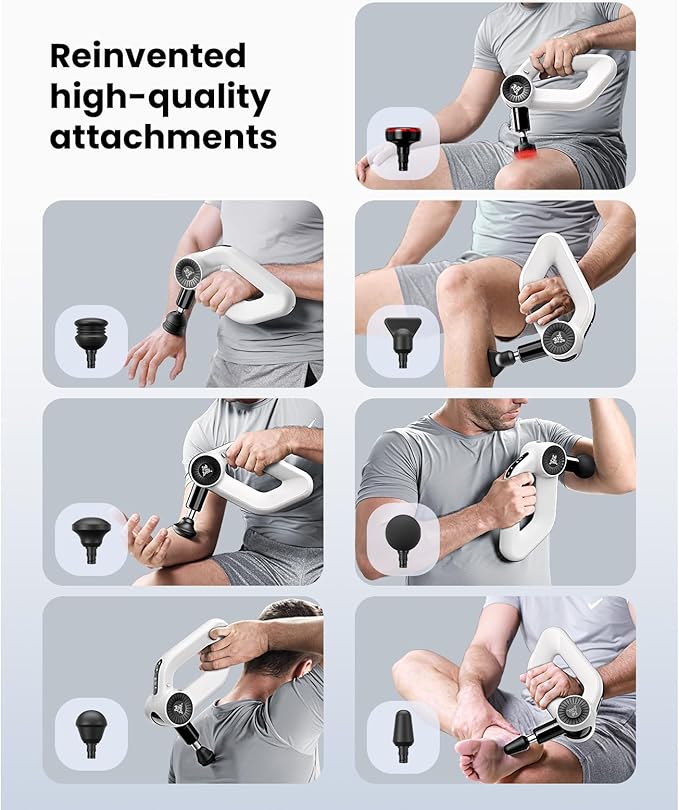 BOB AND BRAD D6 Pro Plus Massage Gun with Heat 16mm Deep Tissue Percussion FSA Eligible Professional Muscle Gun for Athletes HSA Massager with 85lbs Stall Force for Back Pain Relief