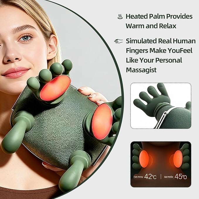 4d Shiatsu Neck and Shoulder Massager with Heat - Wireless &amp Rechargeable for Hands-Free Deep Tissue Pain Relief Portable for Home Office Car