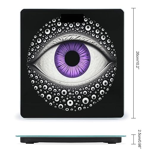 Evil Eye Weight Scale Large Digital Bathroom Scales with Bright LED Display Non Slip Digital Scale and Step On Fashion Weighing Machine for Body