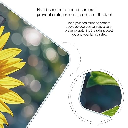 Night Sunflowers Scale for Body Weight Digital Bathroom Scale Accurate Smart Weight Scales with Large Display Weighing Machine High Precision Scales