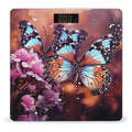 Colorful Butterflies on Flowers Smart Scale for Body Weight Accurate Bathroom Scale with LED Display Digital Weight Scales Weighing Machine High Precision Scales for Bath Home