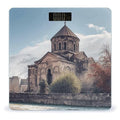 Armenian Church Scale for Body Weight Safe Rounded Corners Tempered Glass Digital Bathroom Scale LED Display 400lb Capacity Weight Scales with High Precision Sensors