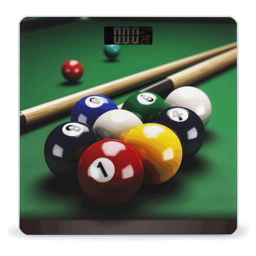 Billiards Smart Scale for Body Weight Accurate Bathroom Scale with LED Display Digital Weight Scales Weighing Machine High Precision Scales for Bath Home