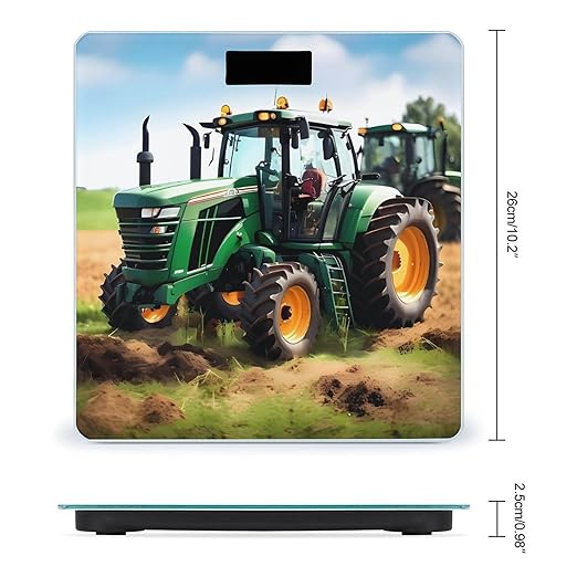 Digital Bathroom Scale for Body Weight Scale with Bright LCD Display High Accuracy Step-On Technology Auto On/Off Company Farm Tractor Digital Scales 400 Lbs /180kg