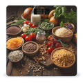 Farmhouse Food Pictures Scale for Body Weight Anti-Slip Tempered Glass Digital Bathroom Scales Clear LCD Display Weighing Scale Safe Rounded Corners Smart Scales