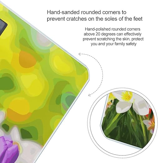 Spring Flowers Bathroom ScaleHighly Accurate Digital Weighing Machine for People Bright LED Display Weight Scale for The Aldult Home Use