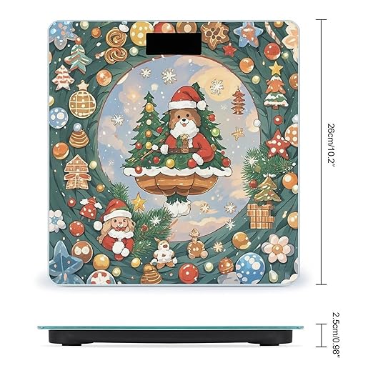 Christmas Aesthetic Scale for Body Weight Smart Scales Digital Bathroom Scale High Precision Weighing Scales with Large Display Weighing Machine for People