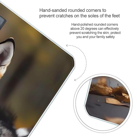 Digital Bathroom Scale for Body Weight Scale with Bright LCD Display High Accuracy Step-On Technology Auto On/Off Cute Huskys Digital Scales 400 Lbs /180kg
