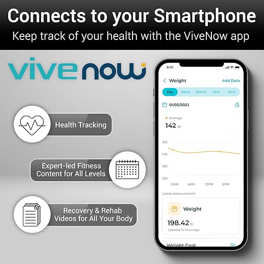 Vive Precision Smart Bathroom Scale for Body Weight (400lbs) - Digital Scale with BMI Body Fat Muscle Mass &amp 10 Extra Measurements - Accurate Home Bath Scale Easy to Read Backlit LCD Display