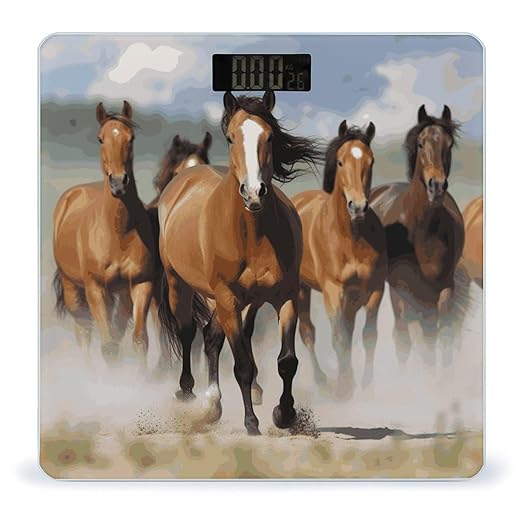 Horses Weight Scale Digital Electronic Scales Bathroom Scale Larg LCD Backlight Display High Precision MeasurementsTempered Glass