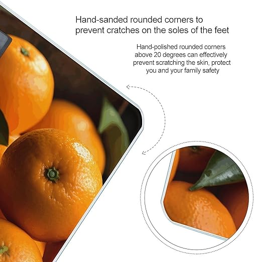 Pile of Oranges Bathroom Scale for Body Weight Bathroom Weighing Scale with Backlit LCD Display Highly Accurate Measures Weight Up to 180kg