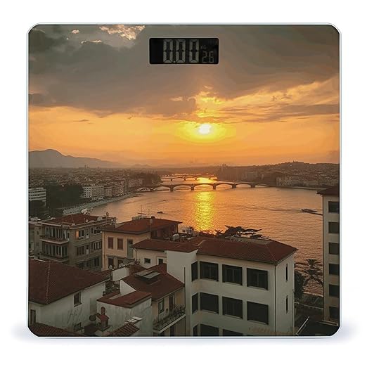 Sunset View Scale for Body Weight Digital Bathroom Scale Accurate Smart Weight Scales with Large Display Weighing Machine High Precision Scales