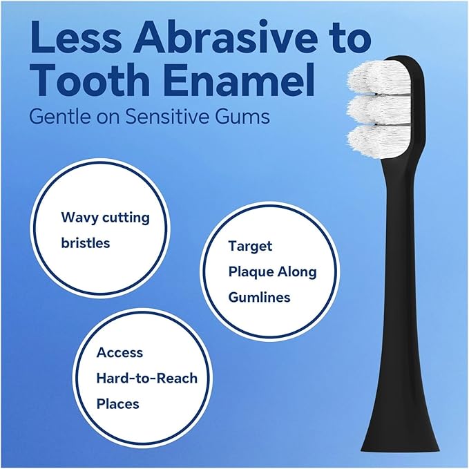 Compatible for Replacement Toothbrush Brush Heads Compatible with Philips Sonicare Electric Ultra Soft Nano Bristles 4100 6500 6100(12 Pcs)