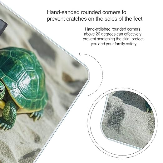 Two Turtles and Shells Scale for Body Weight Highly Accurate Digital Bathroom Body Scale Digital Bathroom Scales for People Anti-Slip Large LCD Display Smart Scales