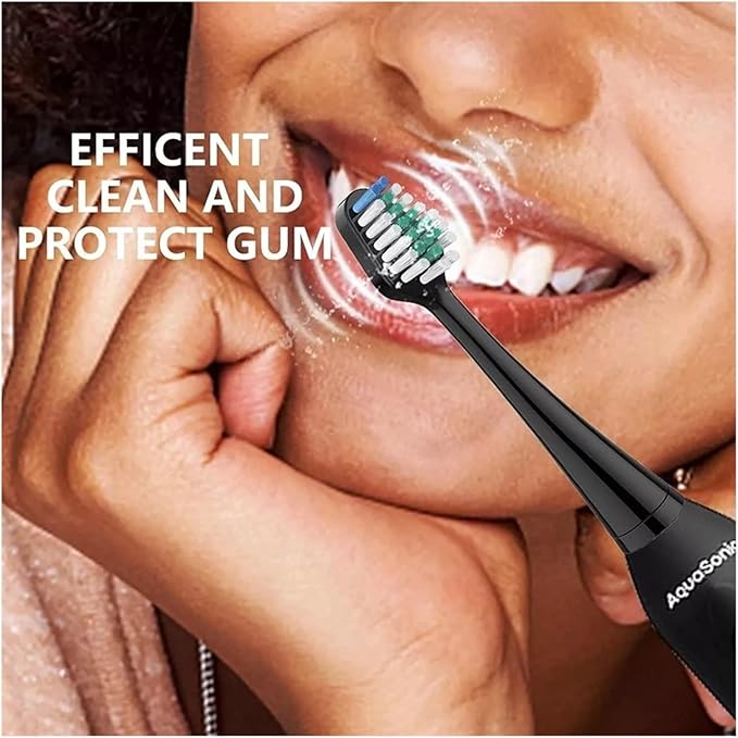 10pcs Replacement Toothbrush HeadsCompatible for Bristle Soft Nozzles(10pcs White Green)